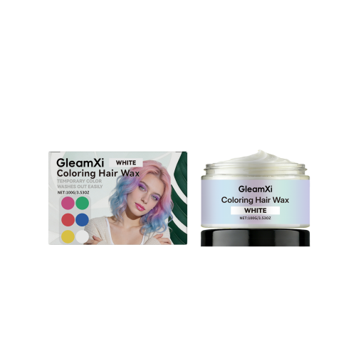 GleamXi 白色临时美发膏 温和不刺激自然显色时尚易上色便捷美发膏