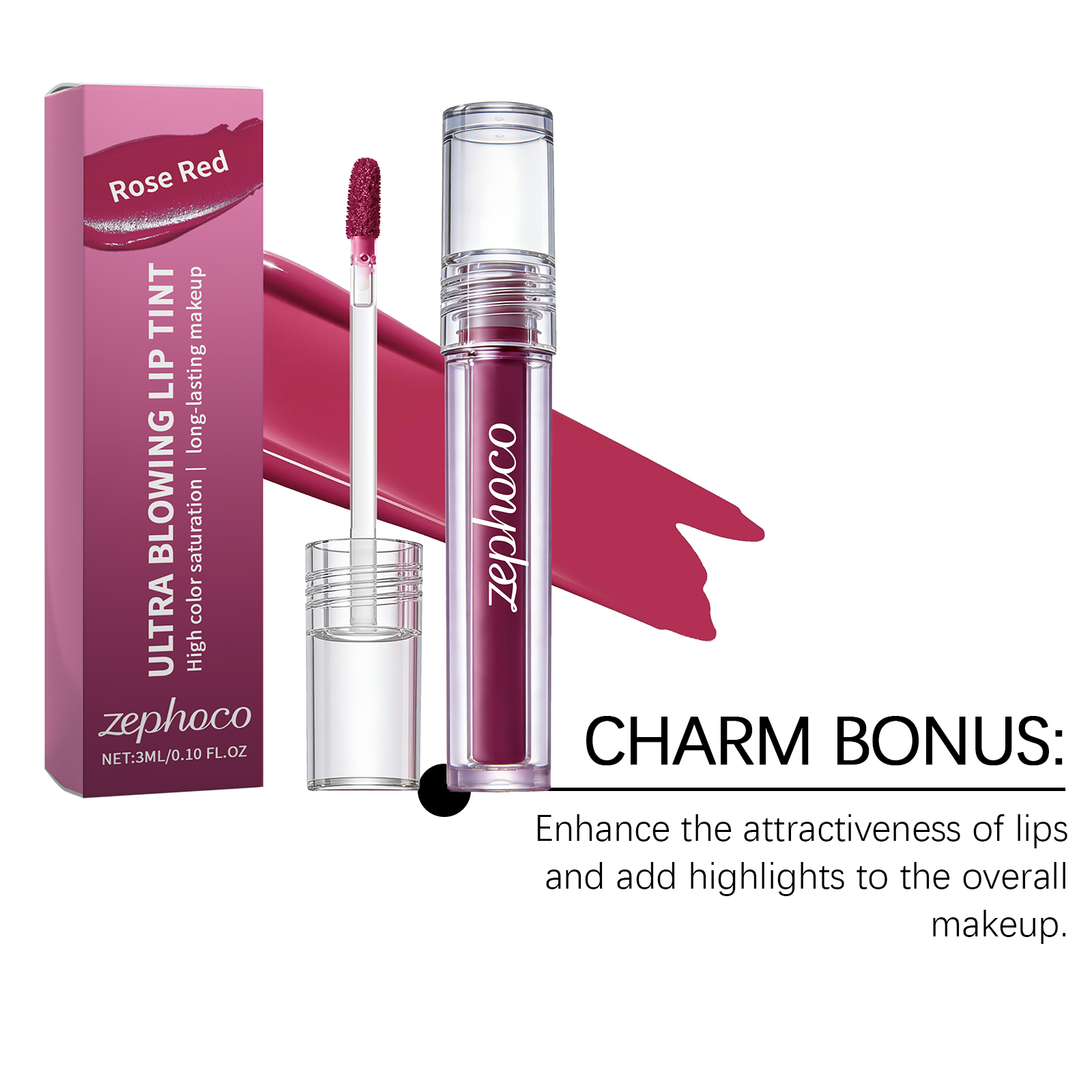 Lip tint roos rood hydraterende lippenmake-up voor dagelijks_voghion.com