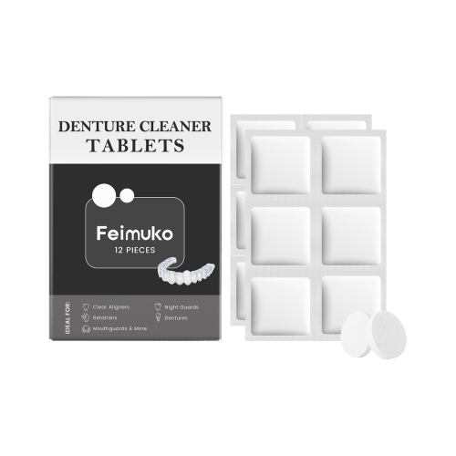 Feimuko 口腔保持器清洁片 温和成分清洁杂质日常便携洁净护理片