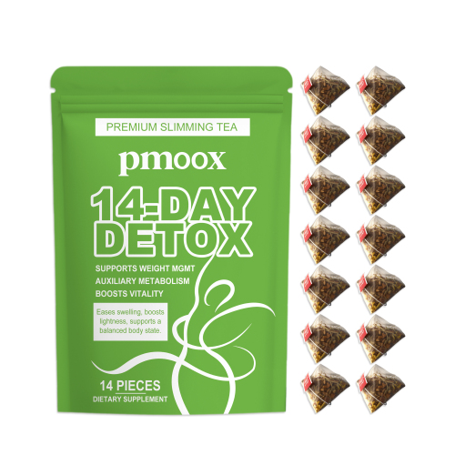 pmoox 草本茶 天然草本植物混合配方有助身体轻盈便携式独立包装