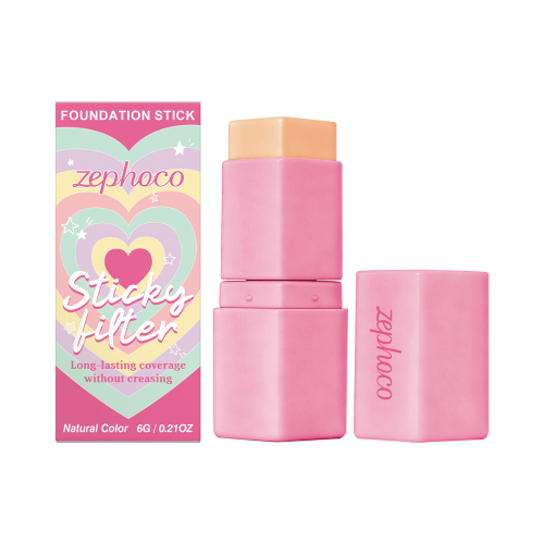 zephoco 自然色持妆遮瑕粉底棒 自然妆感质地轻盈水润丝滑服帖