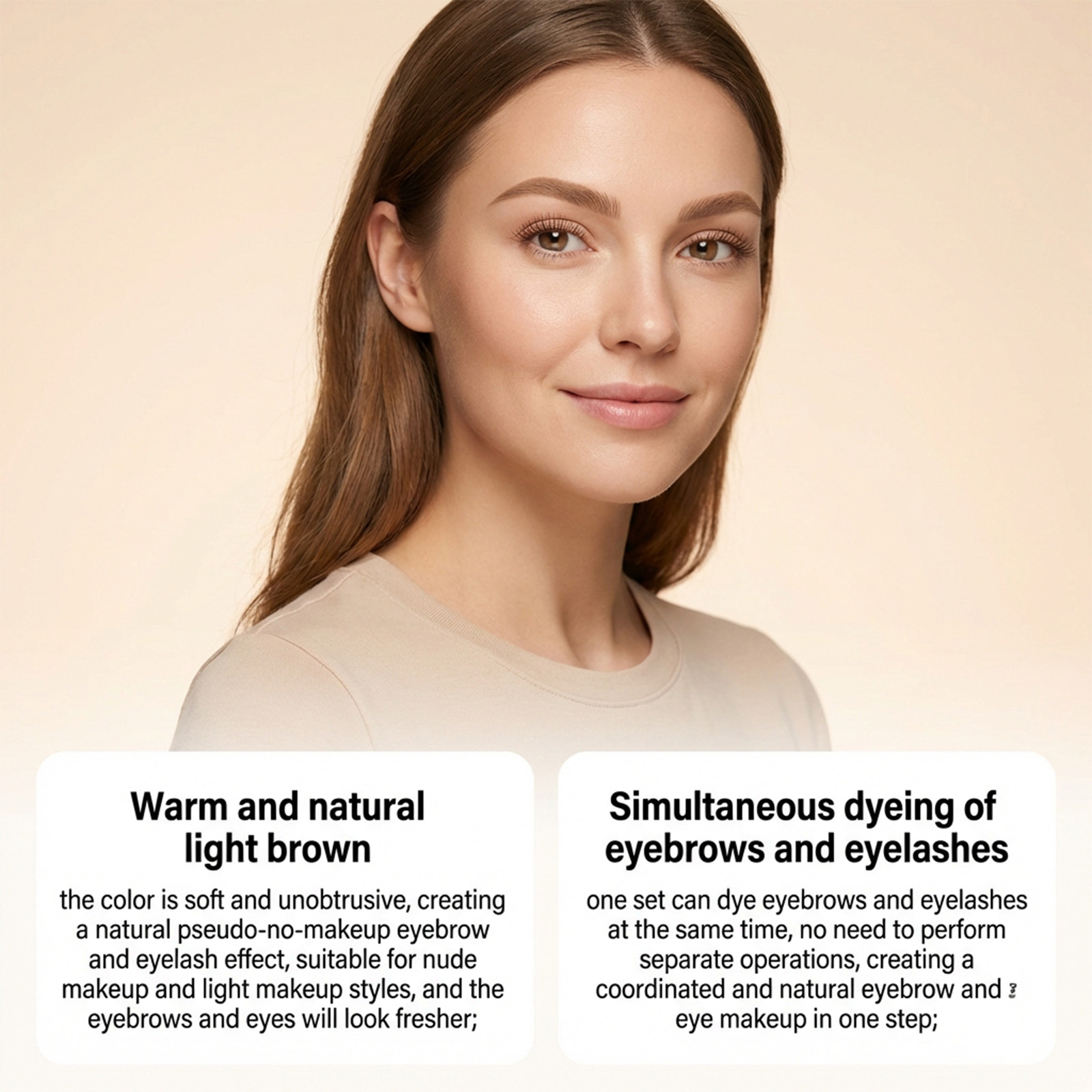 Eyebrow Tinting Set Light Brown Natural Long Lasting Daily Makeup_voghion.com