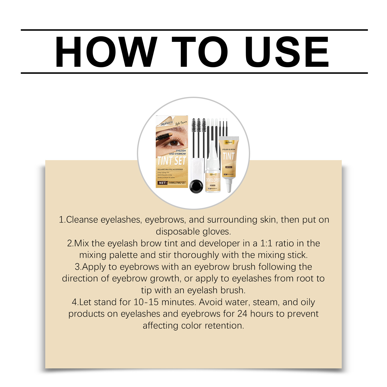 Eyebrow Tinting Set Light Brown Natural Long Lasting Daily Makeup_voghion.com