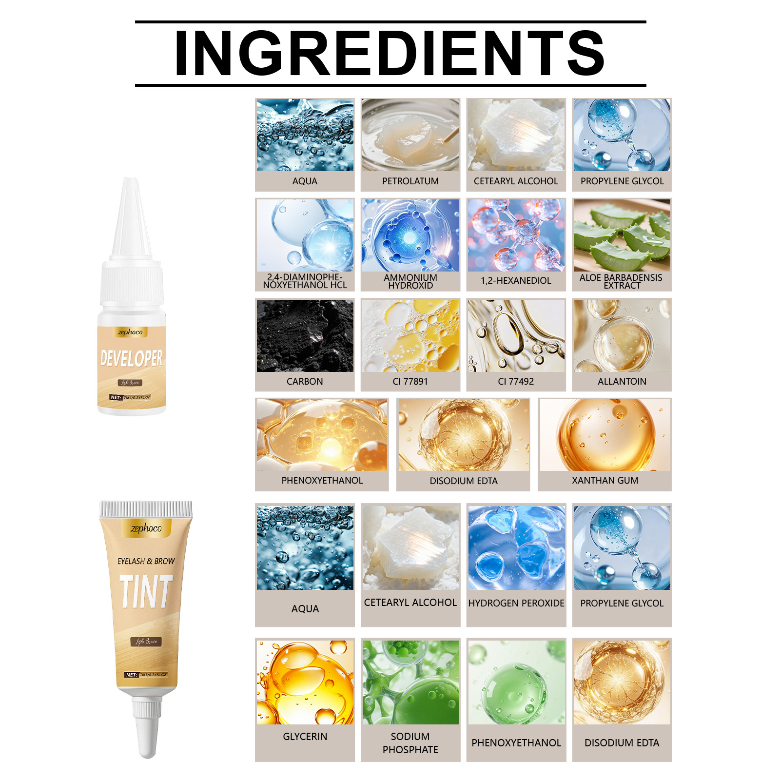 Eyebrow Tinting Set Light Brown Natural Long Lasting Daily Makeup_voghion.com