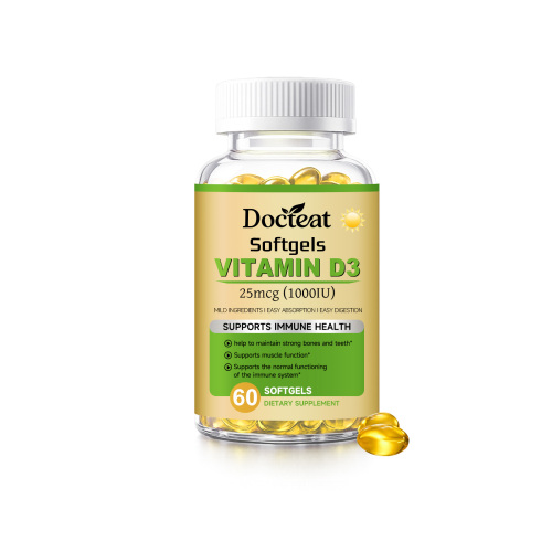 Docteat 维生素D3补充软胶囊 有助于维持骨健康有助于钙的吸收