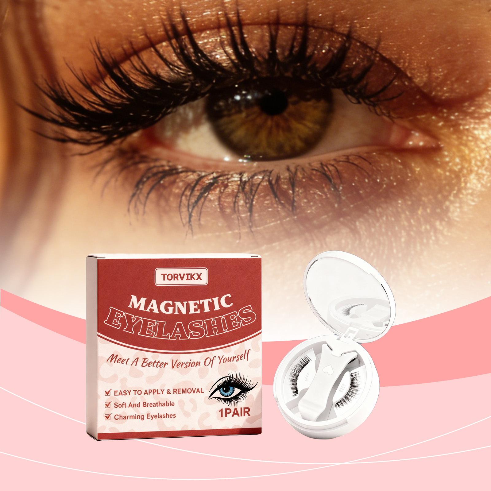 Magnetic Eyelashes Set Natural Fluffy Lightweight Easy To Apply_voghion.com