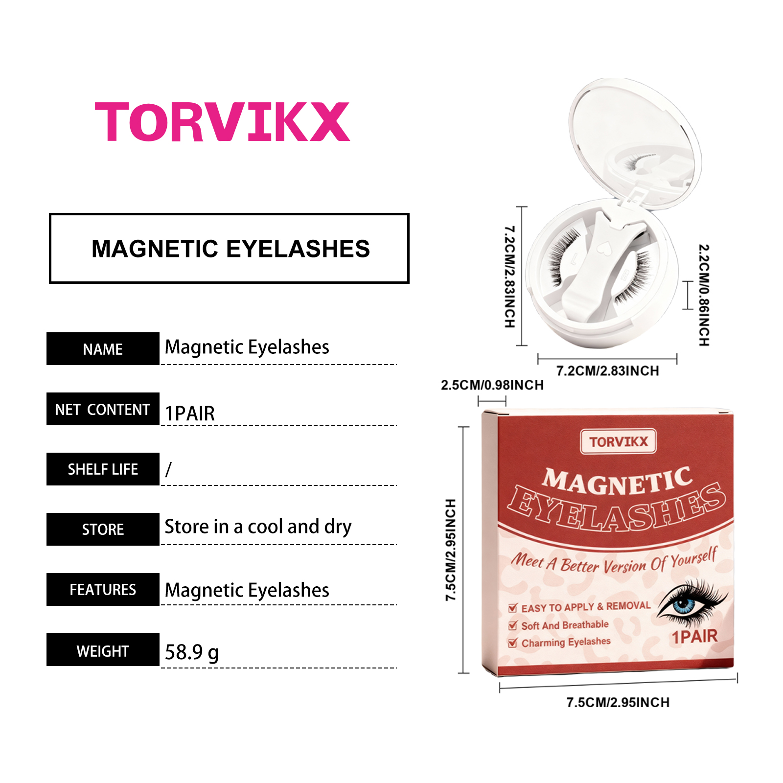 Magnetic Eyelashes Set Natural Fluffy Lightweight Easy To Apply_voghion.com