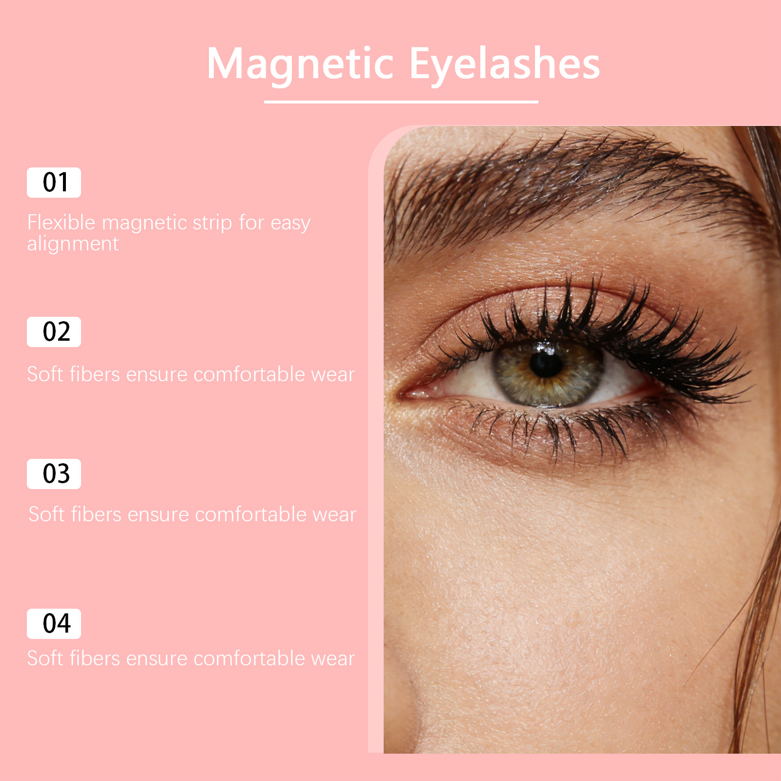 Magnetic Eyelashes Set Natural Fluffy Lightweight Easy To Apply_voghion.com