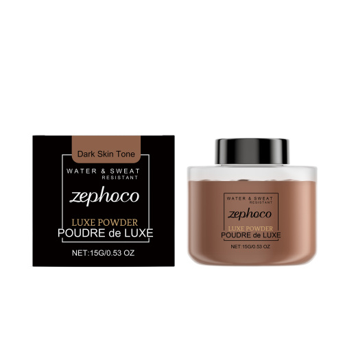 zephoco 深肤色哑光定妆散粉 自然妆效轻盈服帖细腻显色定妆散粉