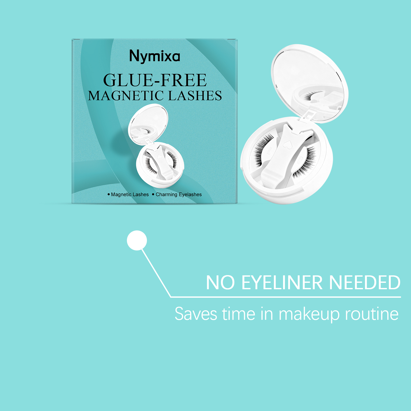 Nymixa Magnetic False Eyelashes Natural Curled Style Fluffy Soft_voghion.com