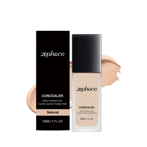 zephoco 保湿遮瑕粉底液（自然色）自然轻薄服帖细腻水润打造清透底妆粉底