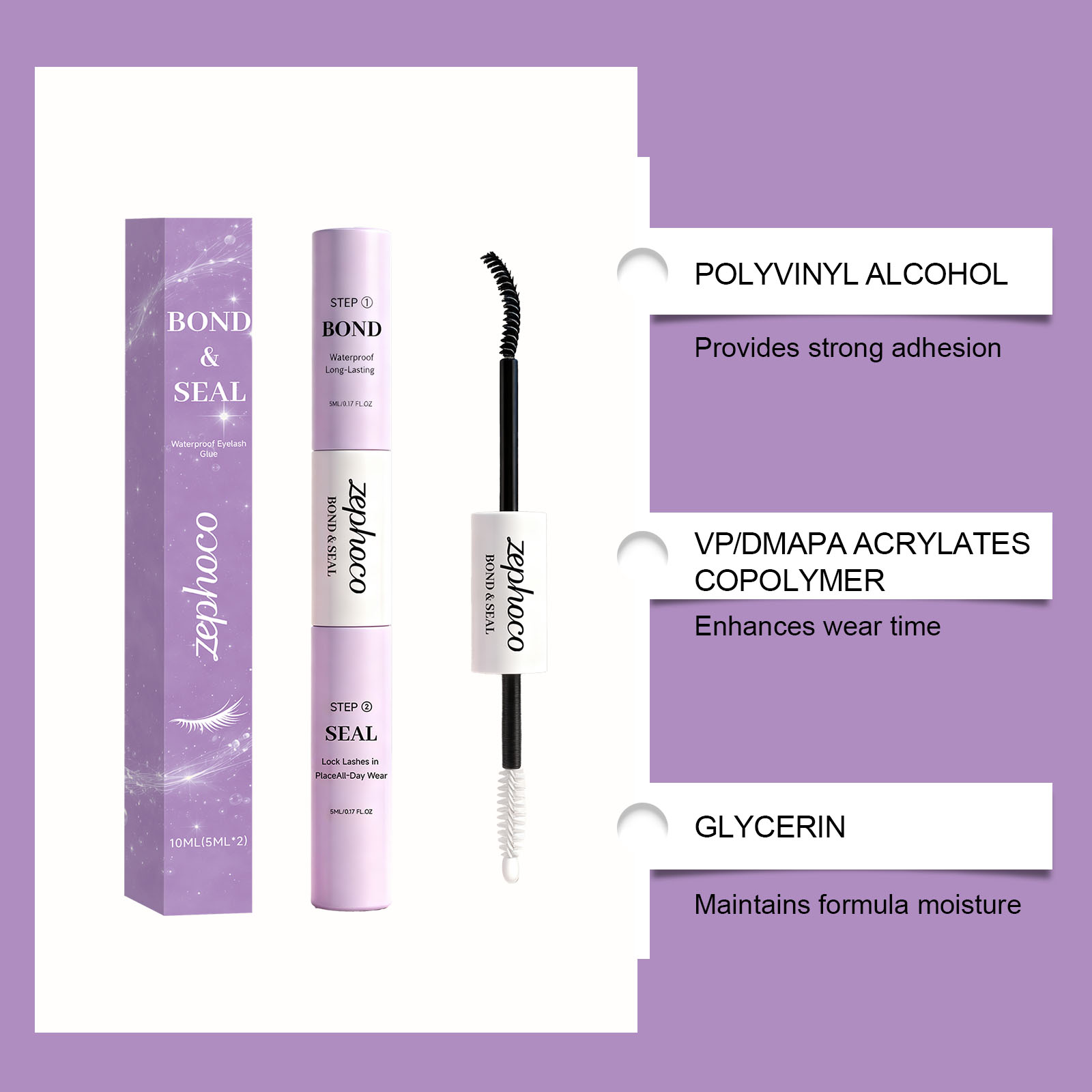 Waterproof Long Lasting Eyelash Glue For Natural Makeup Look_voghion.com