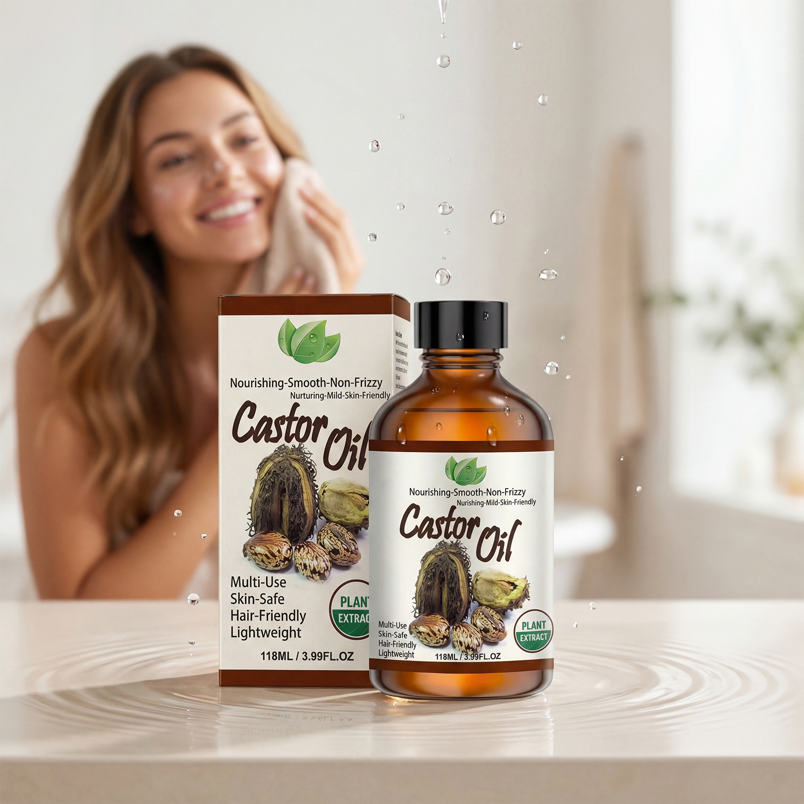 Verzorgende olie - Zachte en lichte textuur, hydrateert diep haar, lichaam en huid. Ideaal voor dagelijks gebruik, draagbaar en comfortabel, verfrissend._voghion.com