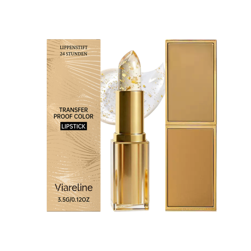 Viareline 金箔变色滋润唇膏 轻盈质地不粘腻唇部柔软水润有光泽