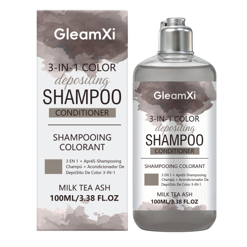GleamXi 三合一美发洗发水 自然显色附着均匀顺滑轻盈蓬松清洁护理