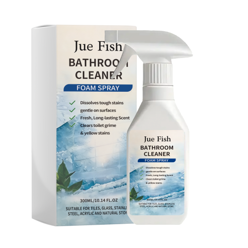 Jue Fish 浴室清洁泡沫喷雾 玻璃水垢水龙头水渍马桶去污除垢喷雾
