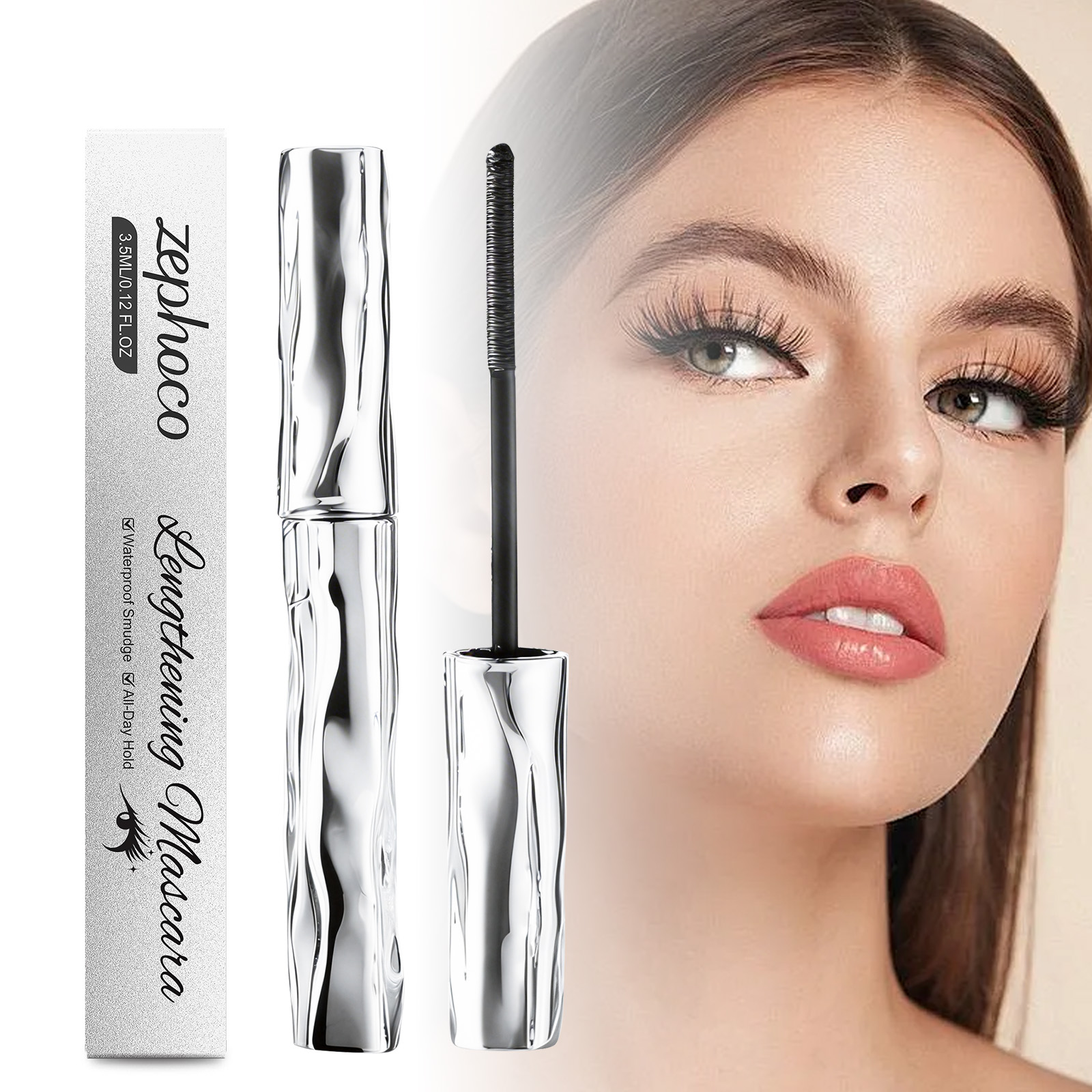 zephoco Mascara: Daily Makeup-Boosting, Beautiful, Natural, Smooth, Curled And Defined Lashes. Easy To Apply And Ensures Even Color Application._voghion.com