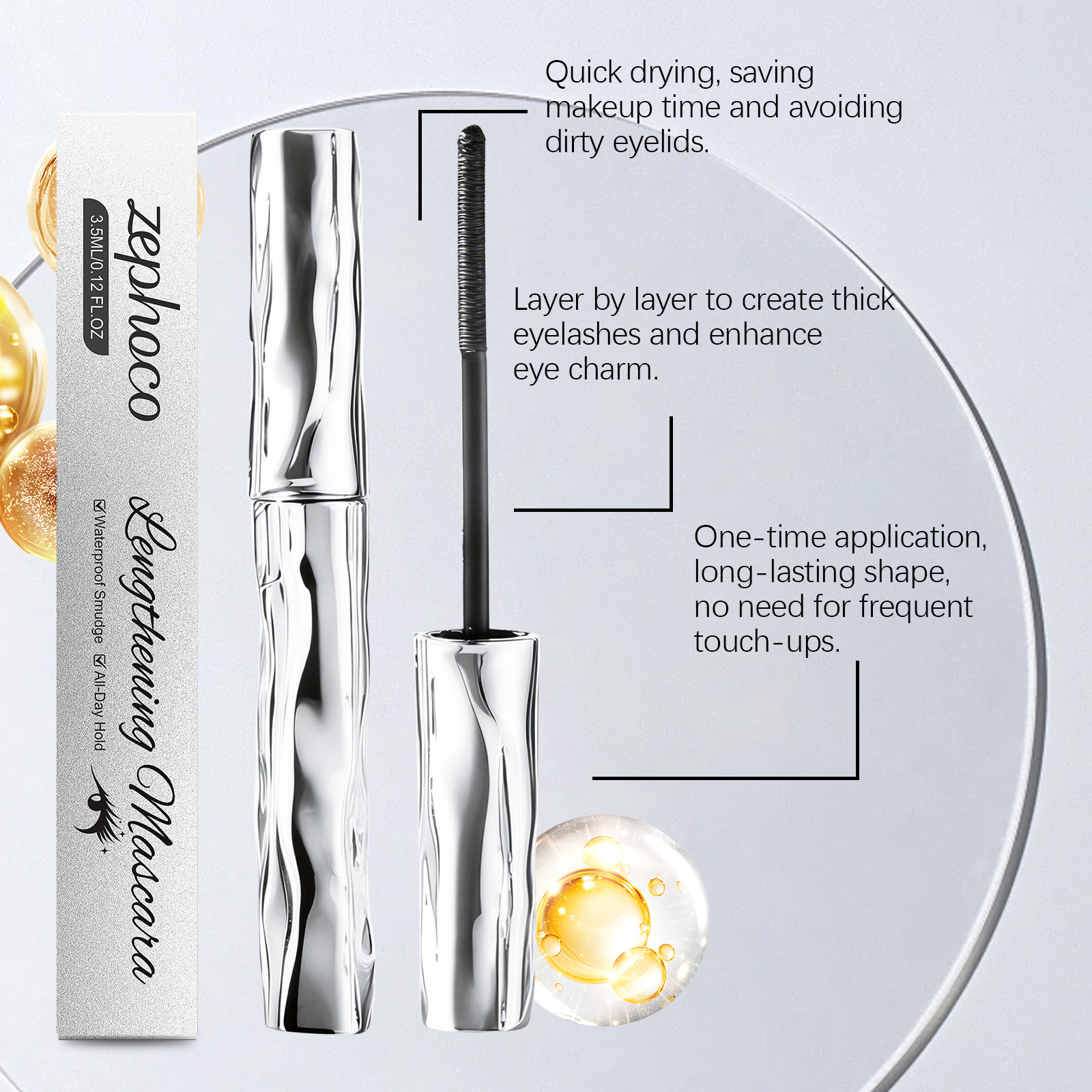 Zephoco Mascara For Daily Makeup Natural Curled And Defined Lashes_voghion.com