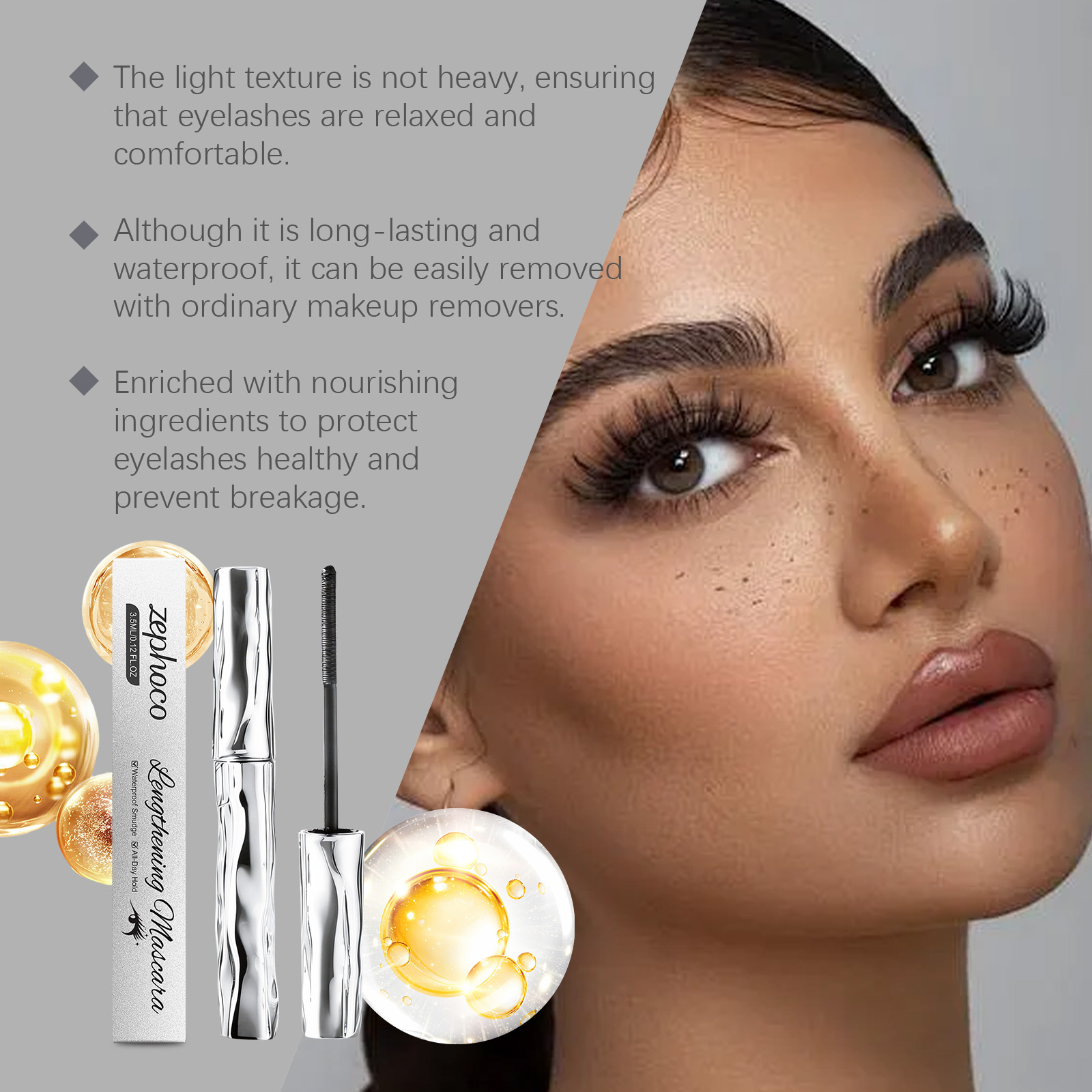 Zephoco Mascara For Daily Makeup Natural Curled And Defined Lashes_voghion.com