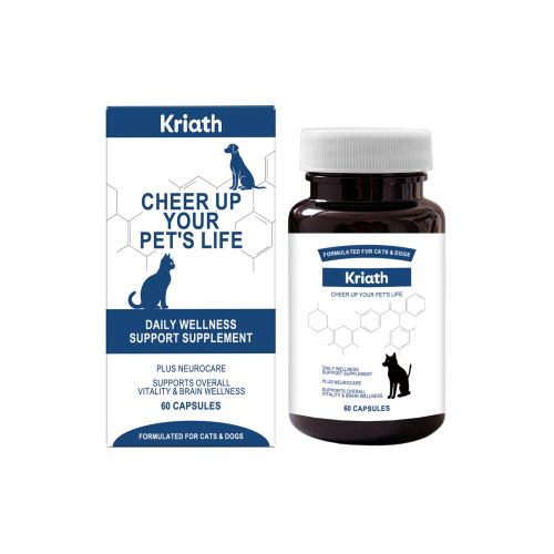 Kriath 宠物护理补充胶囊 温和成分猫狗适用日常护理补充营养