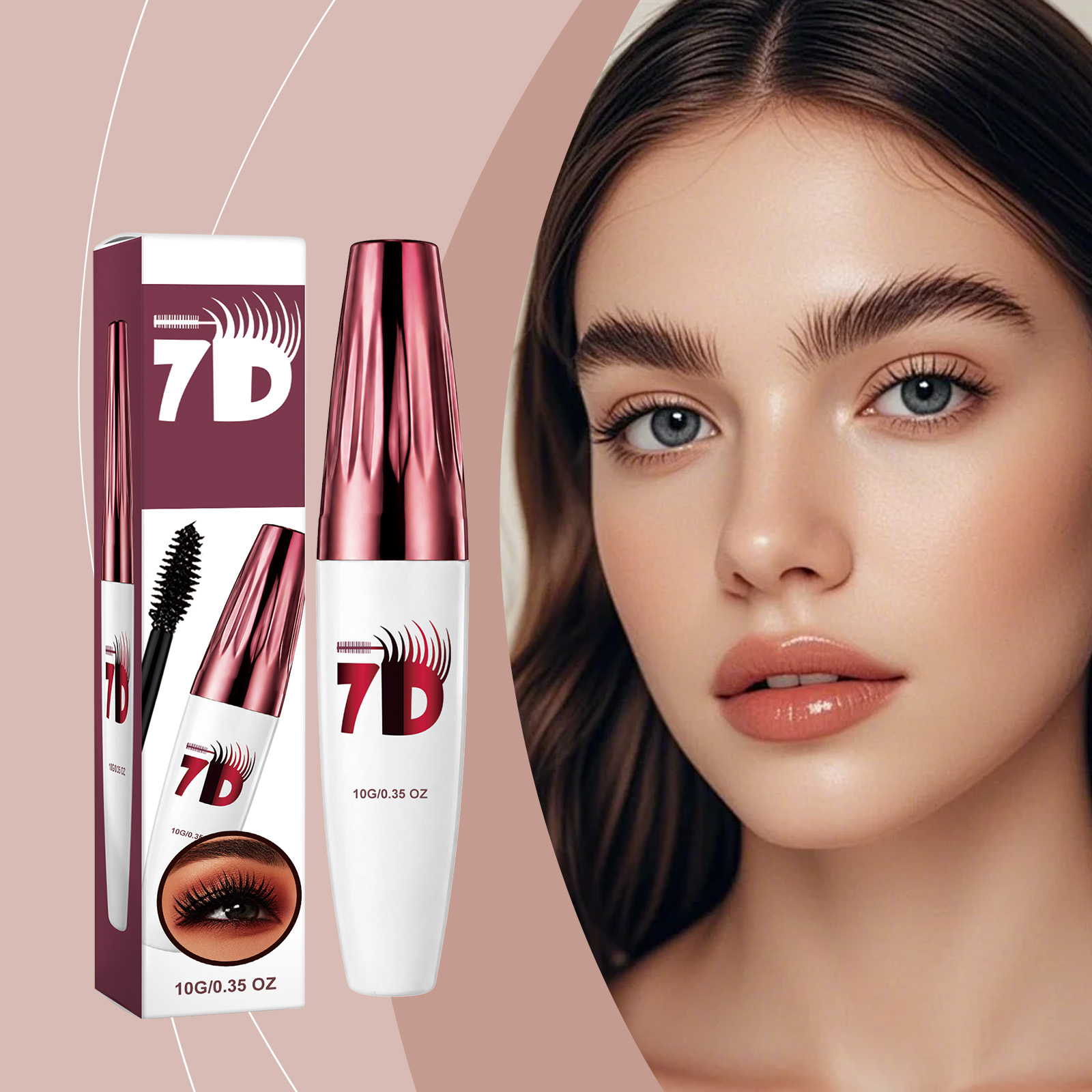 Amz Curly 3d Eyelash Mascara Black Natural Makeup Long Lasting_voghion.com