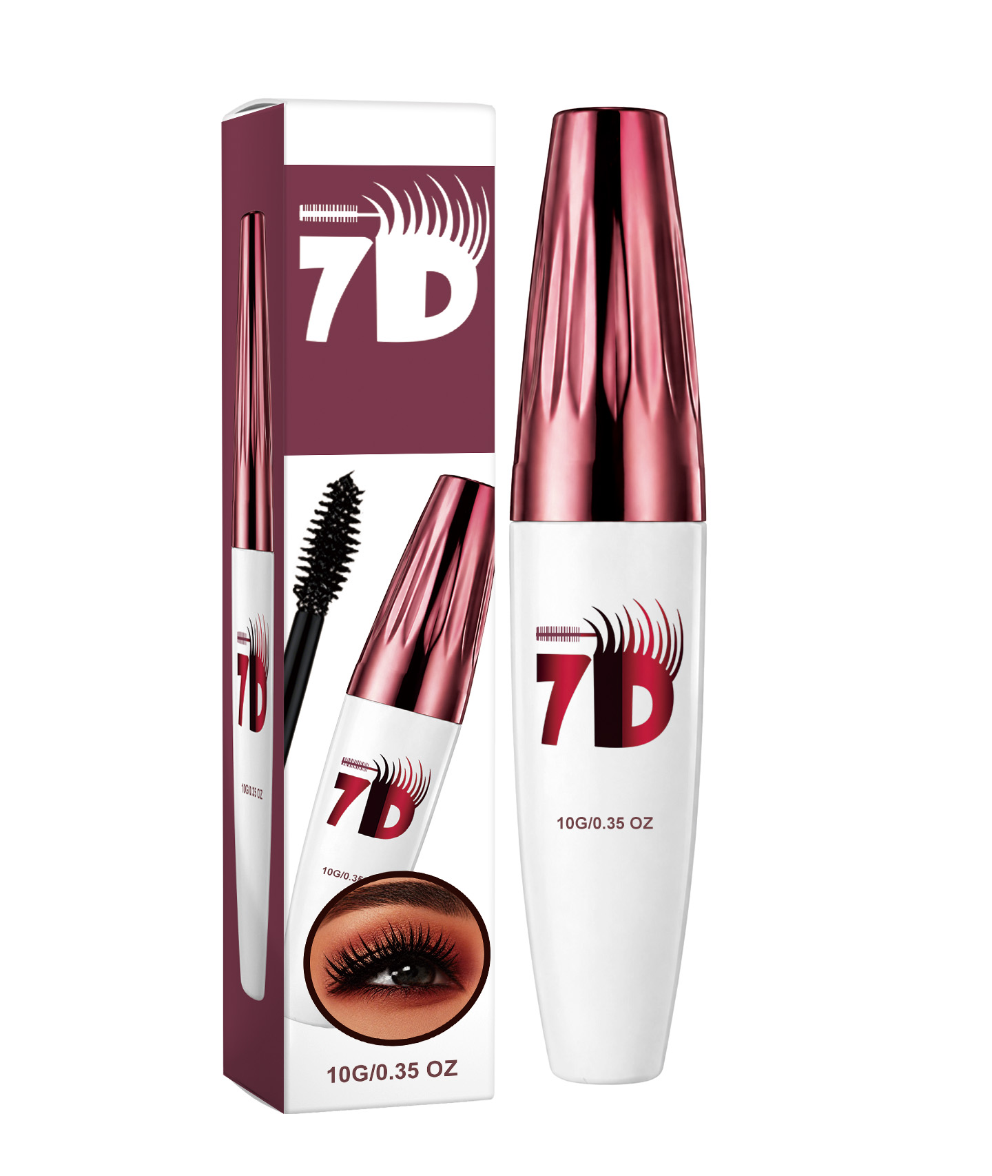 AMZ Curly 3d Eyelash Mascara (Black) - Provides Natural Makeup Hold, Beautifully Shapes The Eyelash Curve, Is Smooth And Fine, And Does Not Smudge._voghion.com
