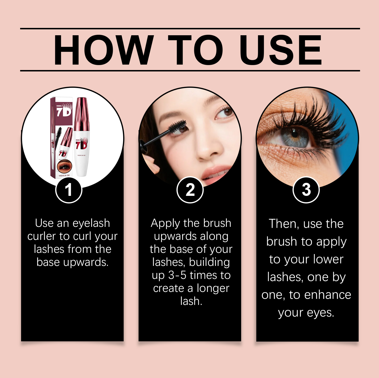 Amz Curly 3d Eyelash Mascara Black Natural Makeup Long Lasting_voghion.com