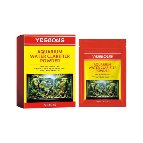 Yegbong 水族净水澄清粉 观赏鱼水质维护清洁用品家用鱼缸澄清粉