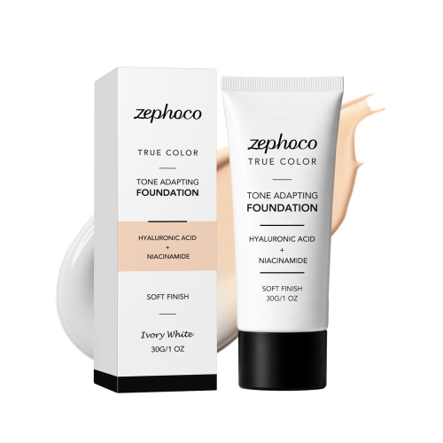 zephoco 智能调肤粉底膏（象牙白）质地水润遮瑕均匀肤色水光通透防水持妆服帖