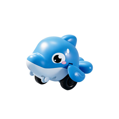 Dowmoo 拉线海豚深蓝色可爱海豚造型儿童日常趣味耐用亲子互动玩具