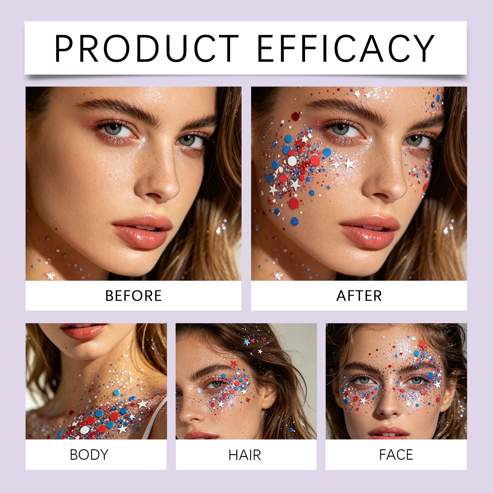 Zephoco Colorful Gel Glitter Paste For Festival Makeup_voghion.com
