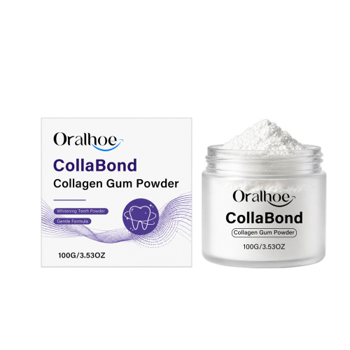 ORALHOE 胶原蛋白牙粉 细腻粉质薄荷清新温和护龈便捷使用牙粉
