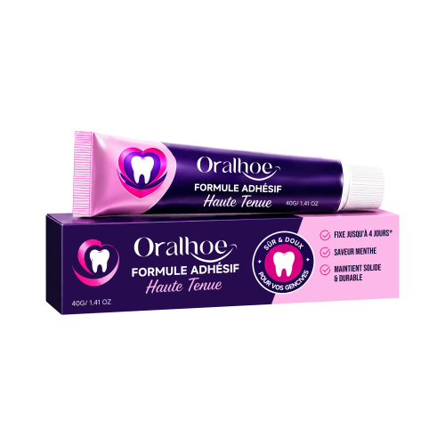 ORALHOE 假牙粘合剂 持久用效操作便捷贴合舒适便携包装粘合剂