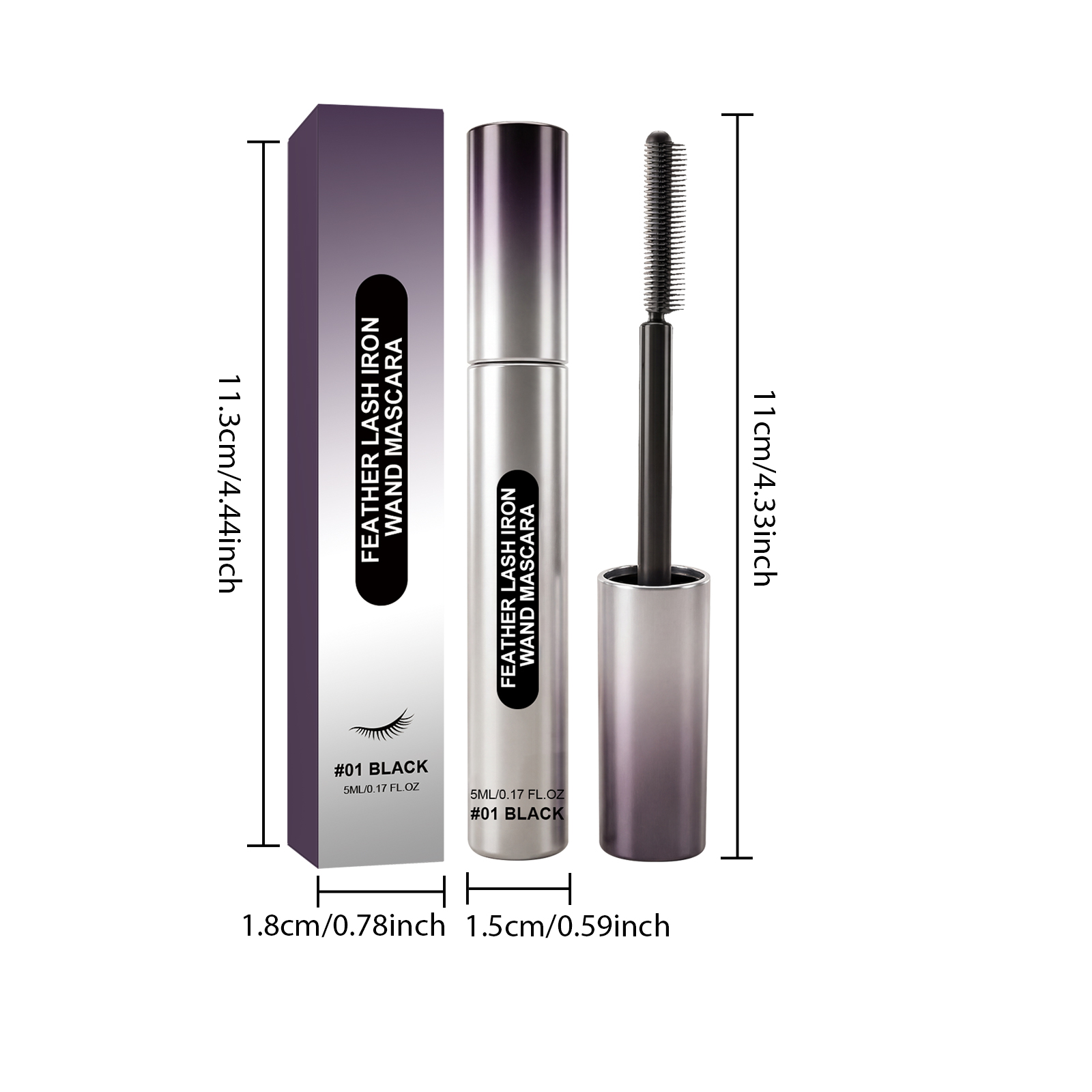 Mascara nero incurvante lunga durata per ciglia naturali_voghion.com
