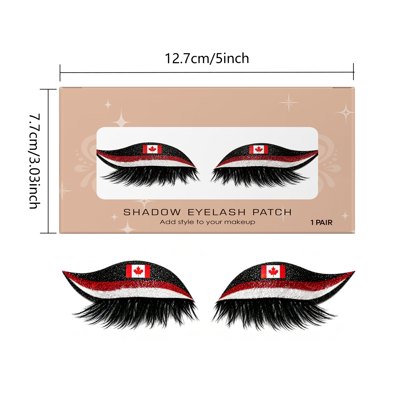 Canadian Flag False Eyelashes Comfortable Natural Look For Eyes_voghion.com