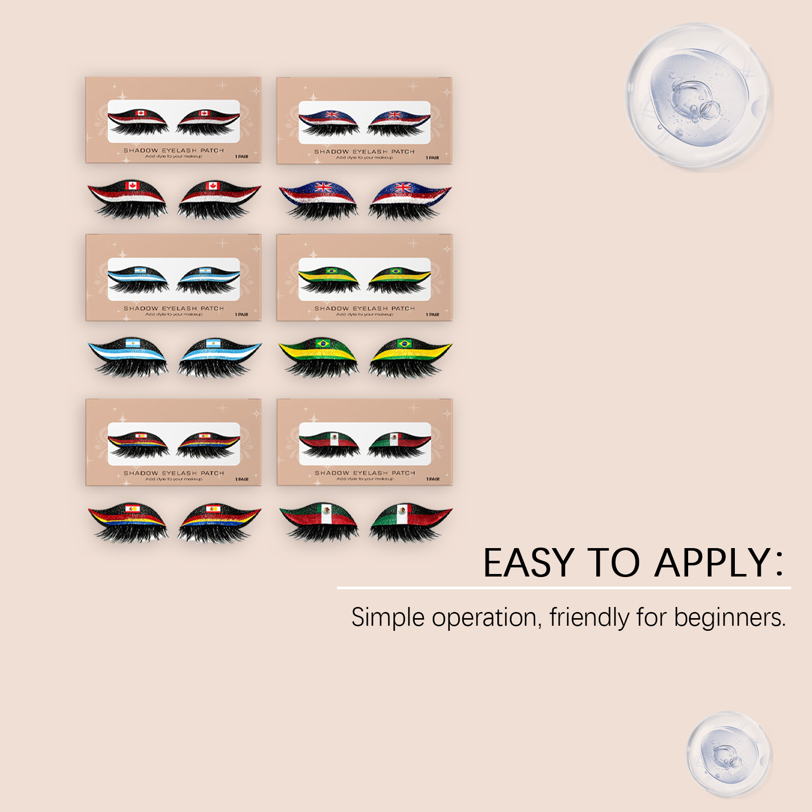 Canadian Flag False Eyelashes Comfortable Natural Look For Eyes_voghion.com