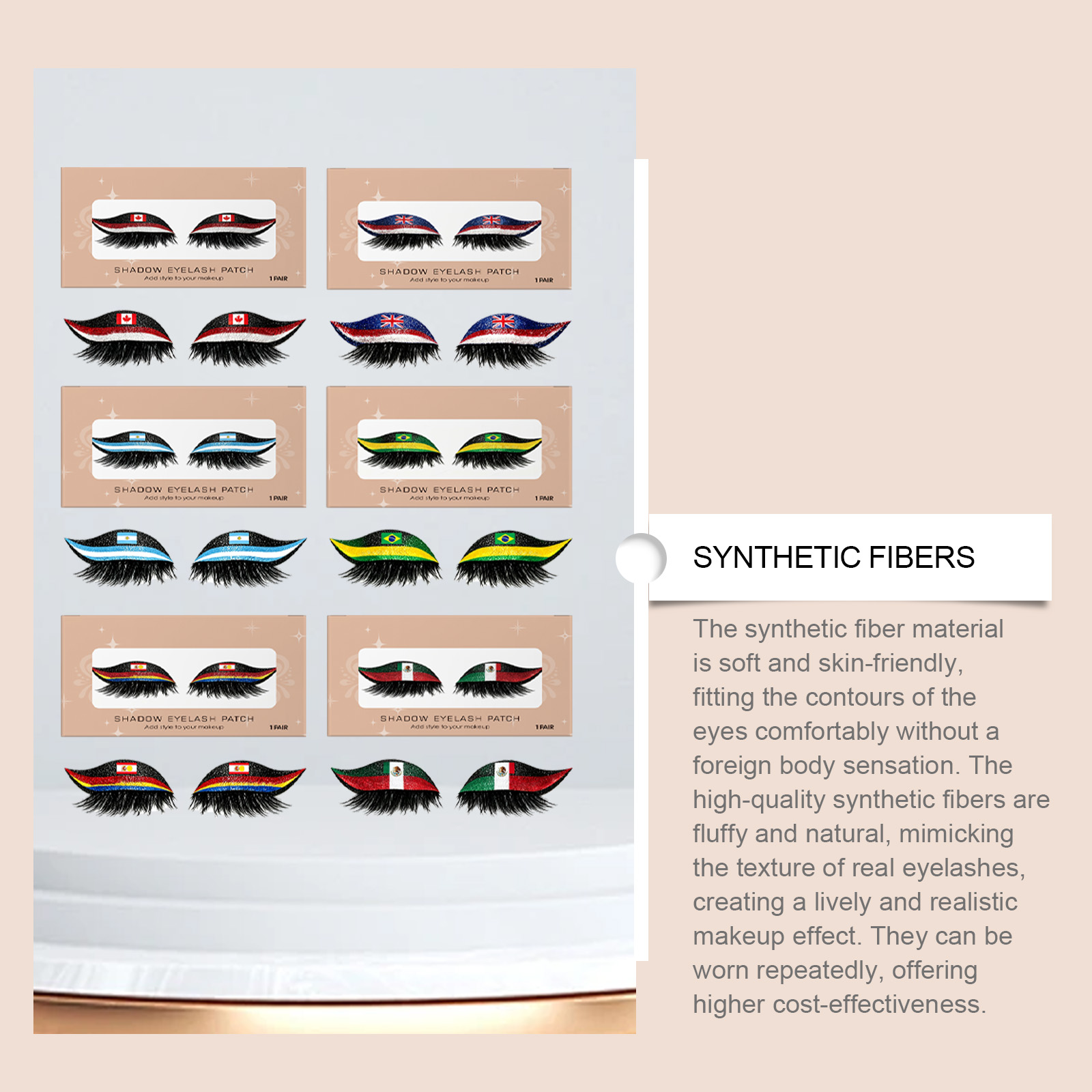 Canadian Flag False Eyelashes Comfortable Natural Look For Eyes_voghion.com