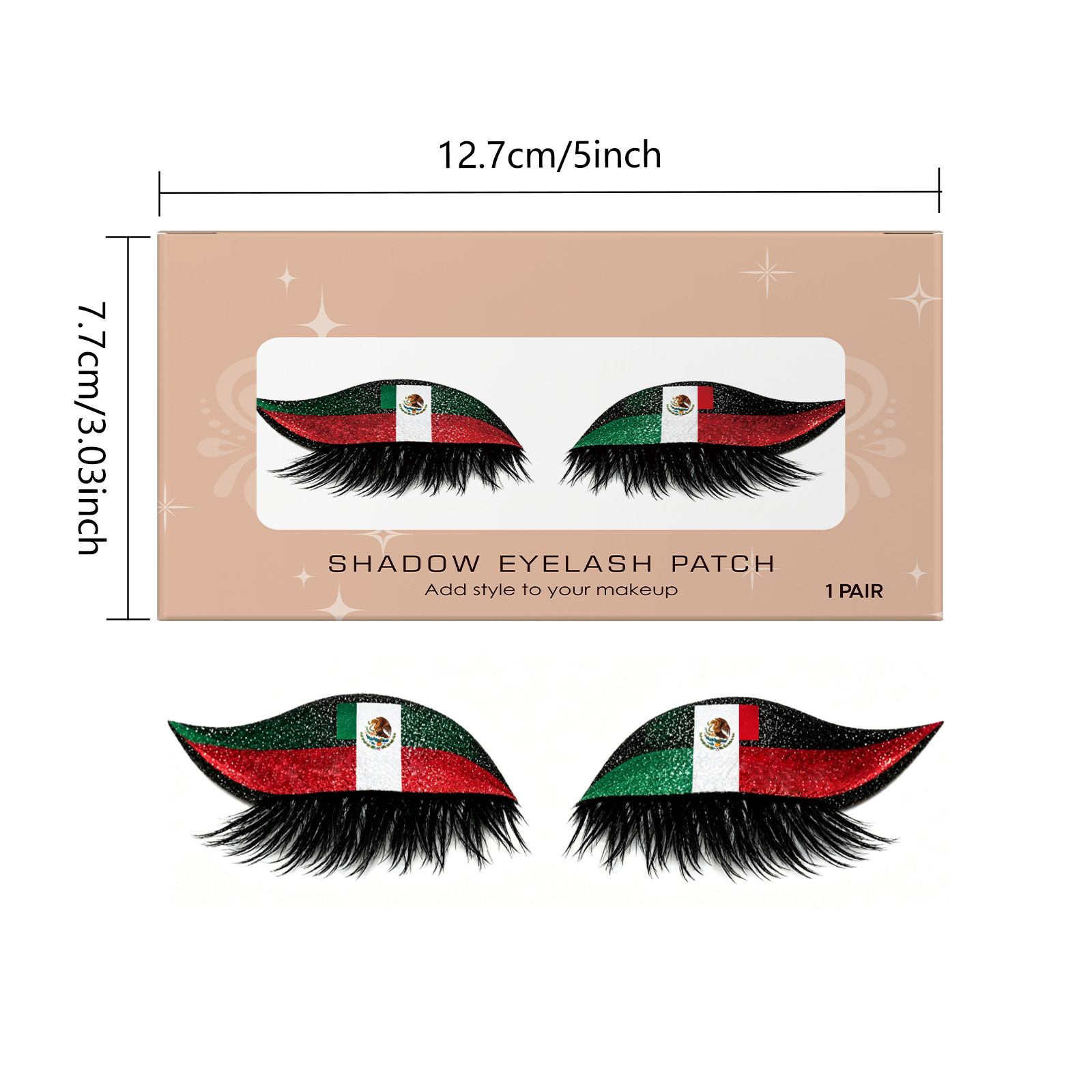 Mexican Flag False Eyelashes 3d Natural Look Lightweight Comfortable_voghion.com
