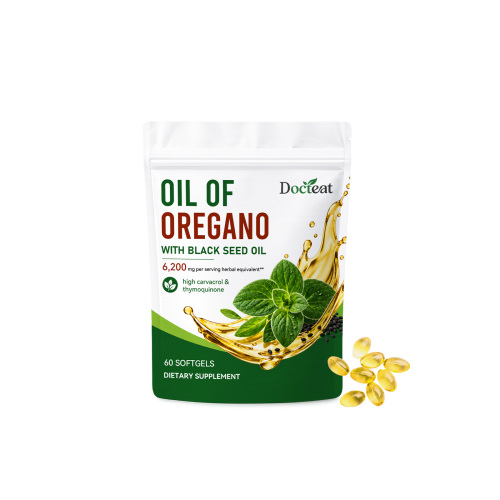 Docteat 2合1牛至油软胶囊 草本成分日常支持平衡护理肠道消化