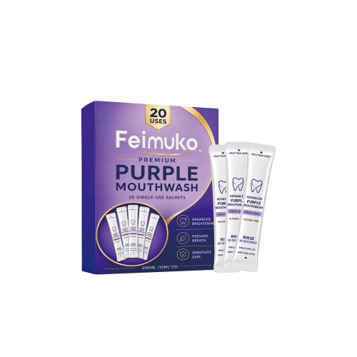 Feimuko 紫色清新漱口水 清洁口腔异味清爽舒适清新口气薄荷漱口水
