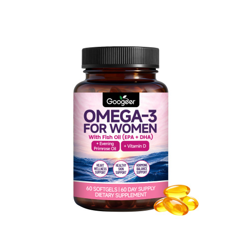 Googeer 女性omega-3鱼油胶囊 温和配方促进肠道平衡营养补充胶囊