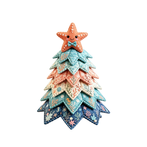 AMZ 海洋之友DIY拼花圣诞树套装-海星 海洋拼布DIY3D桌面其他玩具