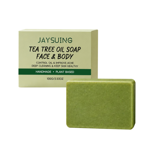 JAYSUING 茶树油舒缓皂 泡沫绵密细腻温和清洁水润舒润清新淡香易冲洗皂