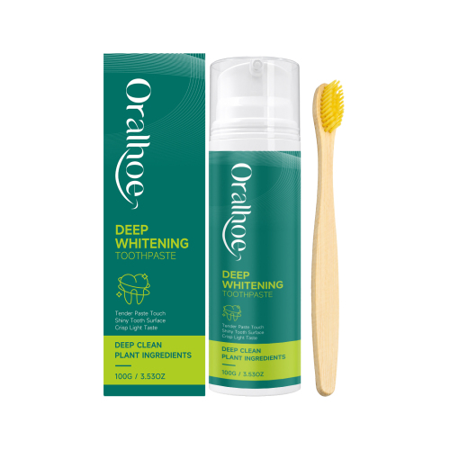 ORALHOE 清新口气牙膏 细腻柔和按压控量薄荷清新附赠牙刷牙膏