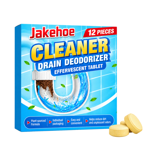 Jakehoe 排水管黄色泡腾片 家居清洁排水管去除污渍减少异味易使用