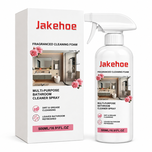 Jakehoe 浴室清洁喷雾 多表面适用泡沫附着清新气味使用便捷喷雾