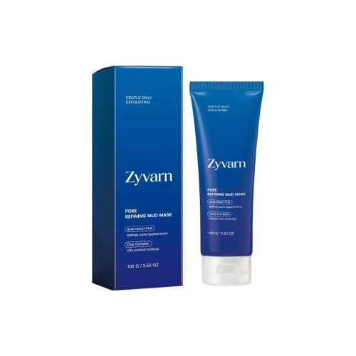 Zyvarn 去角质黑头清洁泥膜 吸附表层杂质软化老废角质清理毛孔油脂敷后易冲洗泥膜