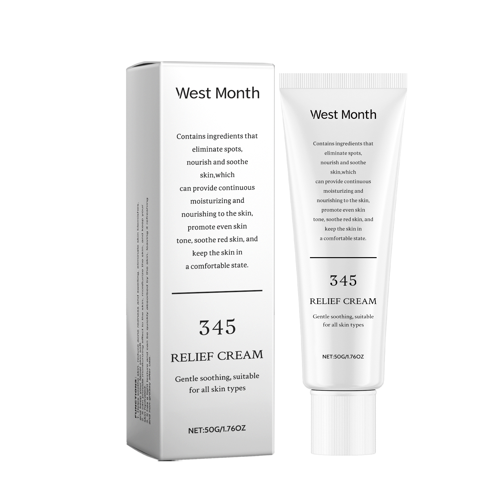 West&Month 舒缓保湿面霜 滋润肌肤保湿补水温和呵护面部保湿霜