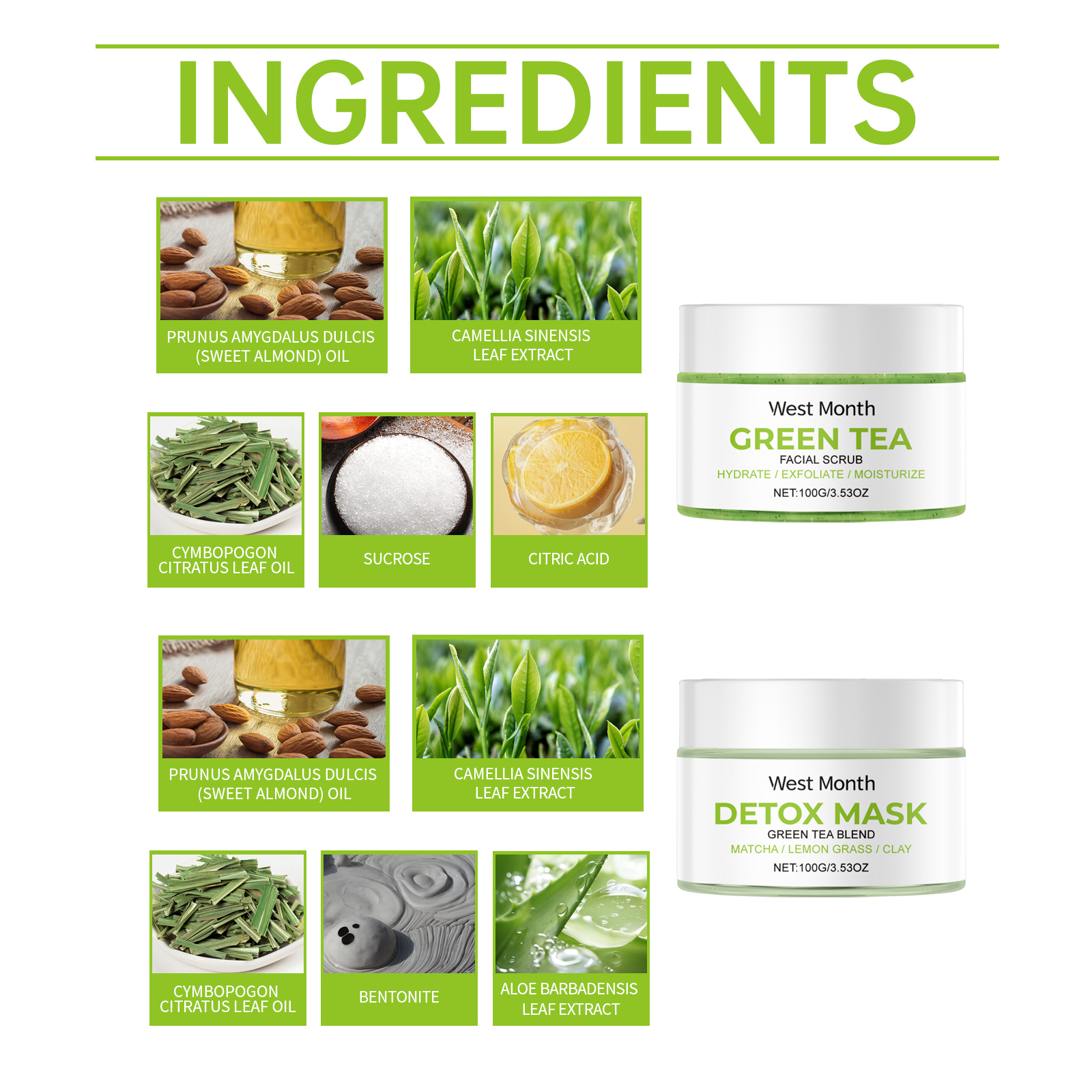 west-month-green-tea-cleansing-set-cleanses-skin-balances-oil-hydrates-tender-and-refreshing-oil-control-set