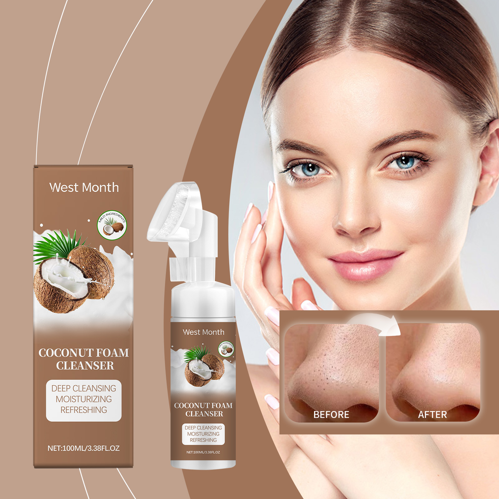 west-month-coconut-foam-cleanser-gentle-pore-cleanser-refreshing-moist-cleanser